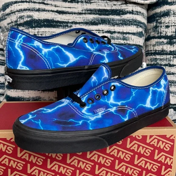 Vans Authentic Lightning Black/Blue MENS - Picture 9 of 16